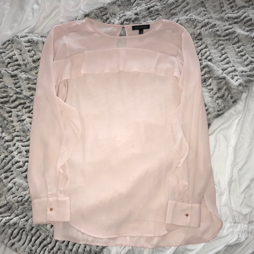Banana republic pink blouse